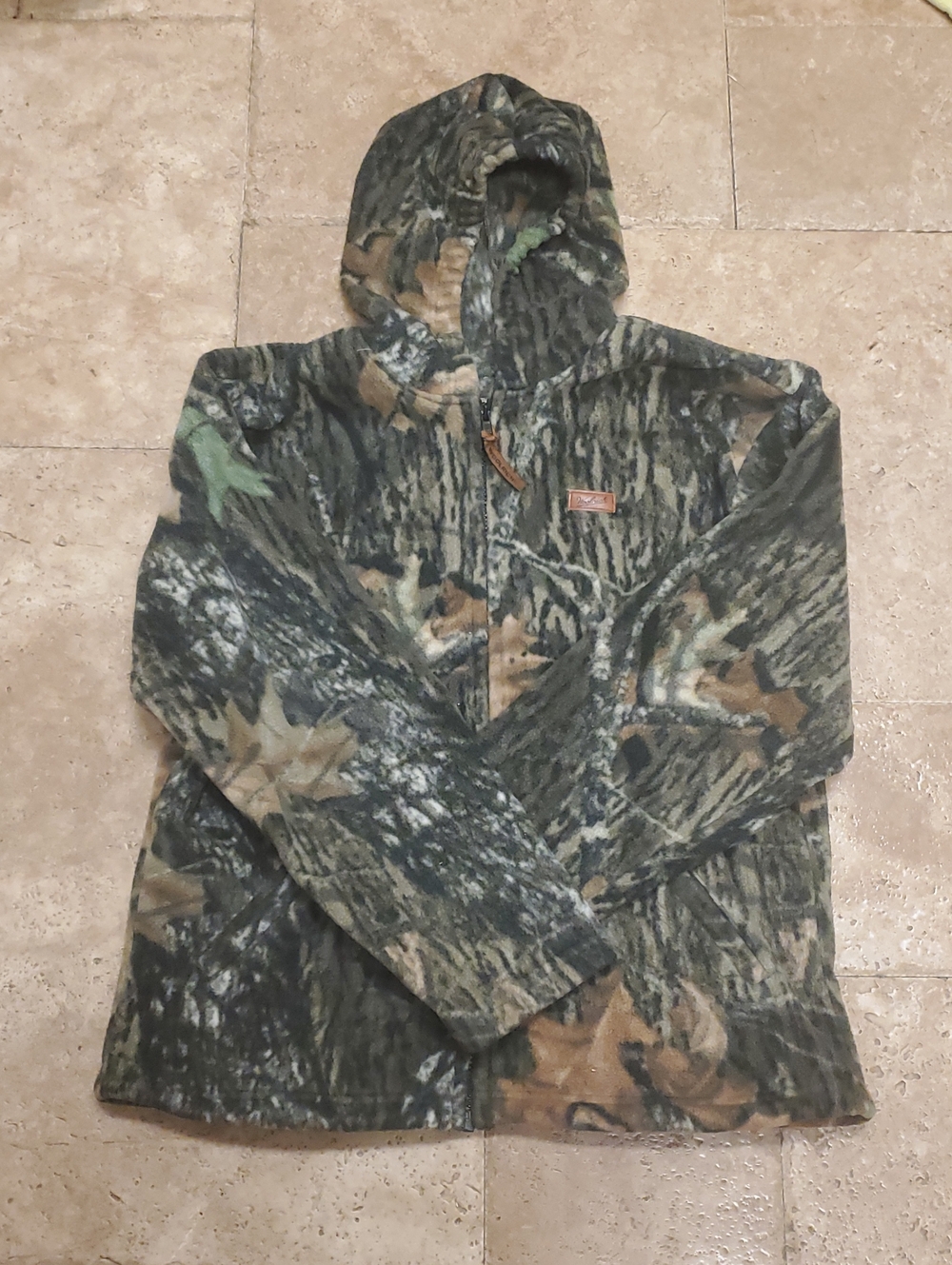 Woolrich Kids Camo Hooded Fleece Jacket - Green/Brown/Black